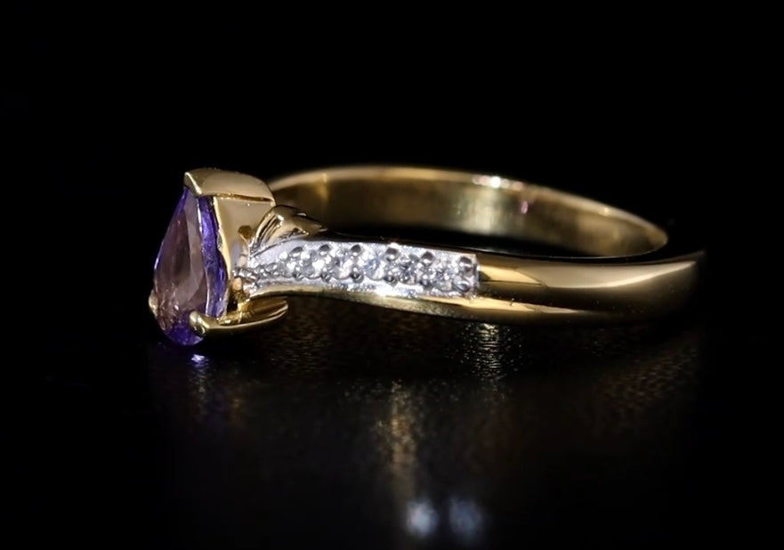 Tanzanite Solitaire Size 7 Ring