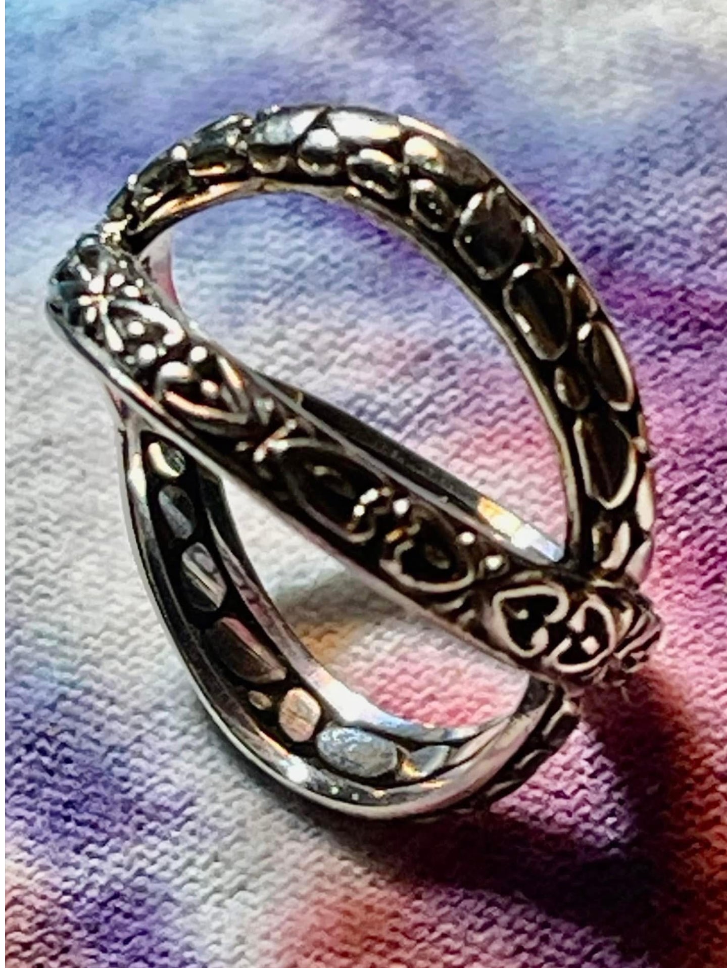 Sterling Silver “Criss-Cross” Ring, Size 7