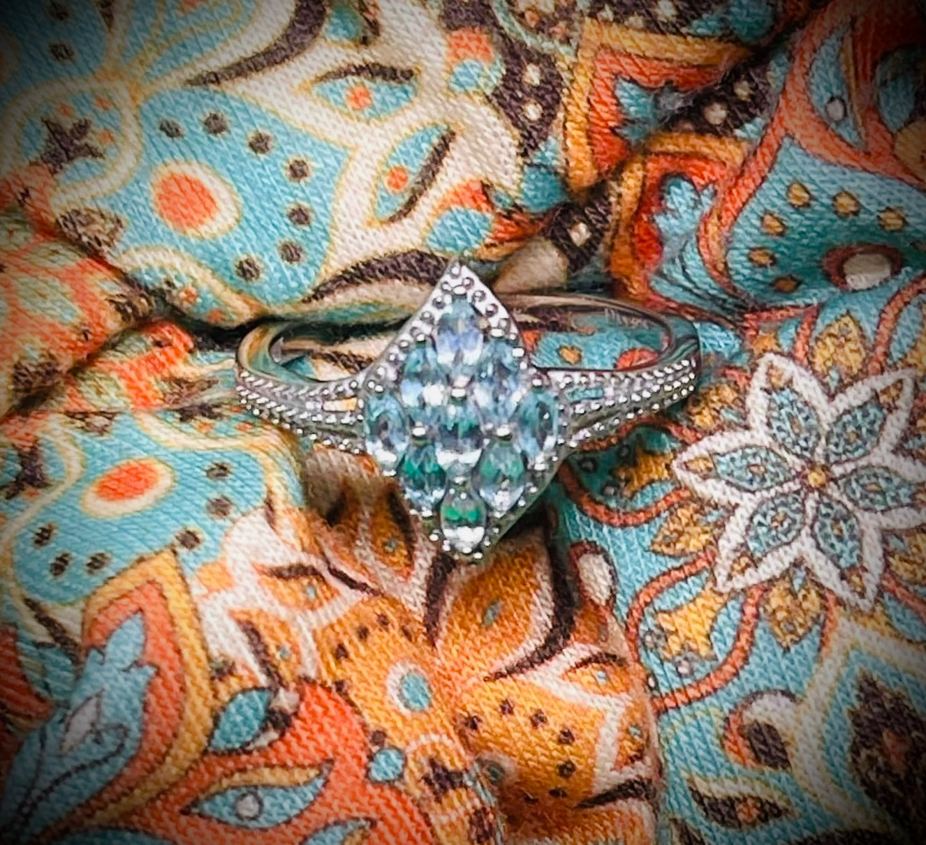 Betroka Blue Apatite 2-Piece Jewelry Set (Ring & Pendant/Necklace