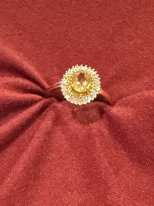 Premium Apatite with Natural Yellow & White Diamonds