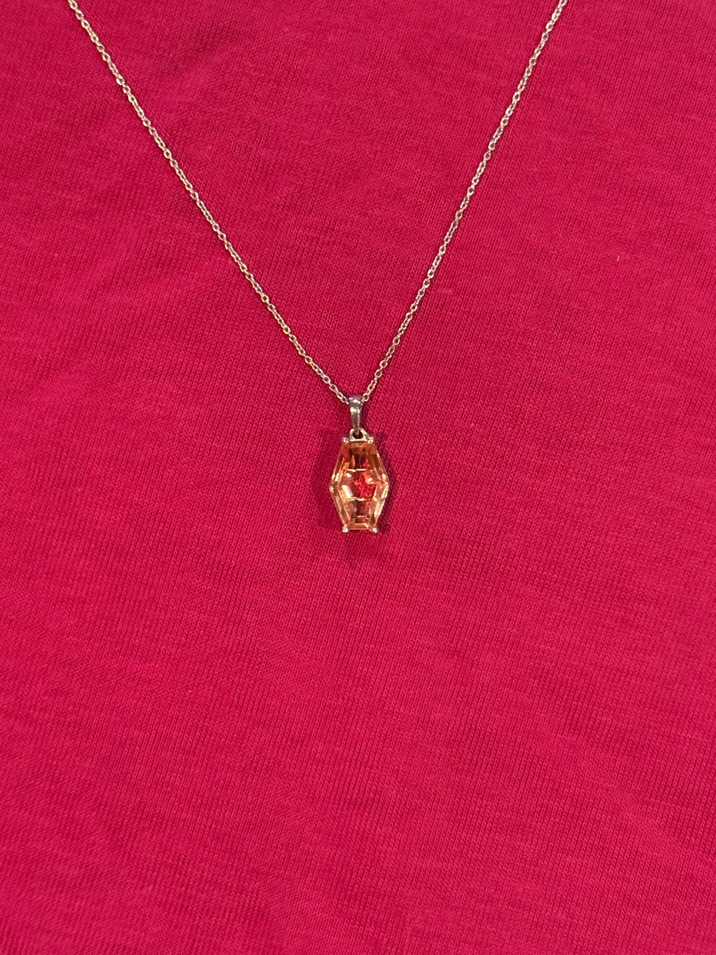 Morganique Quartz Sterling Silver Pendant Necklace