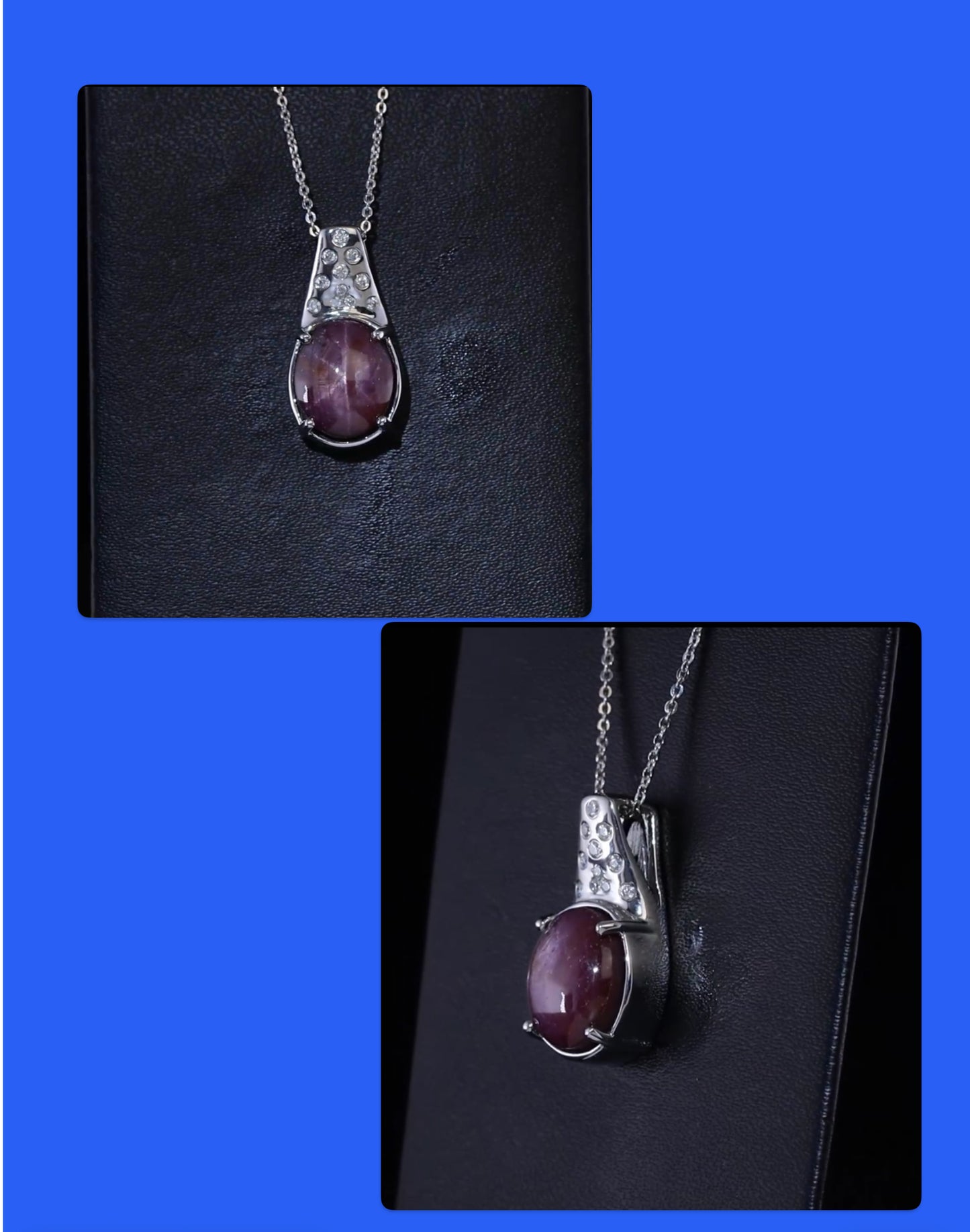 Indian Star Ruby Pendant Necklace