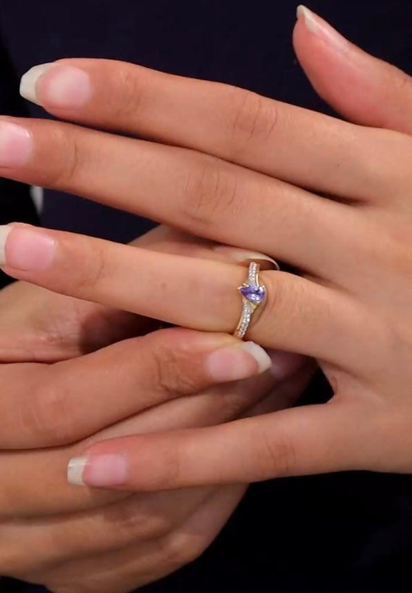 Tanzanite Solitaire Size 7 Ring