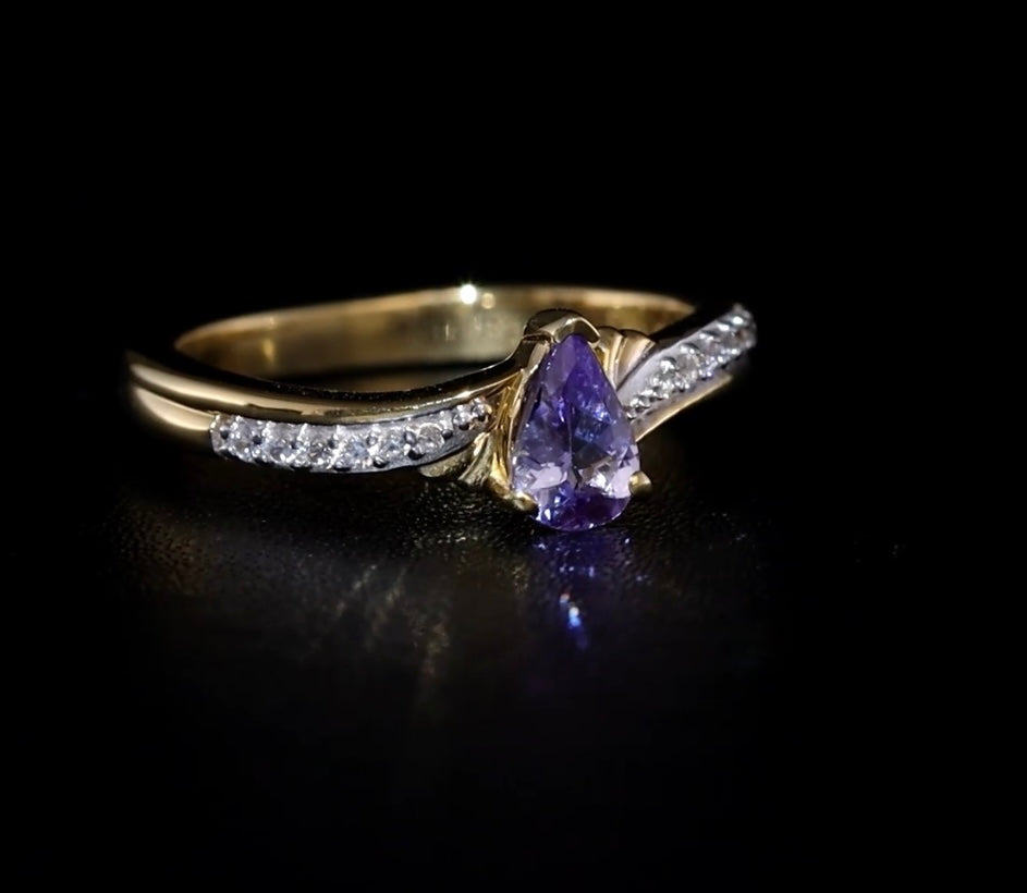 Tanzanite Solitaire Size 7 Ring