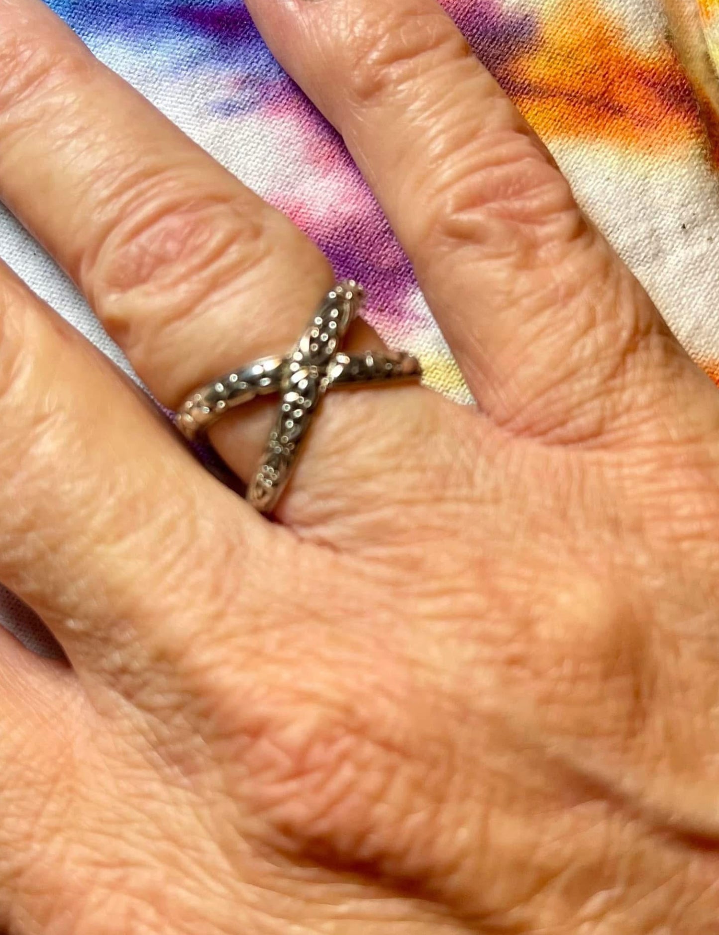 Sterling Silver “Criss-Cross” Ring, Size 7