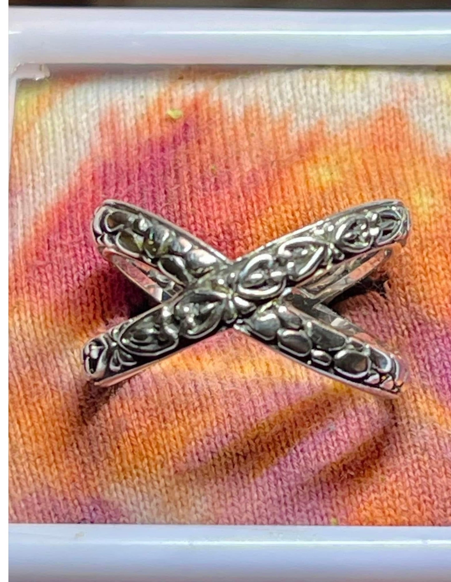 Sterling Silver “Criss-Cross” Ring, Size 7