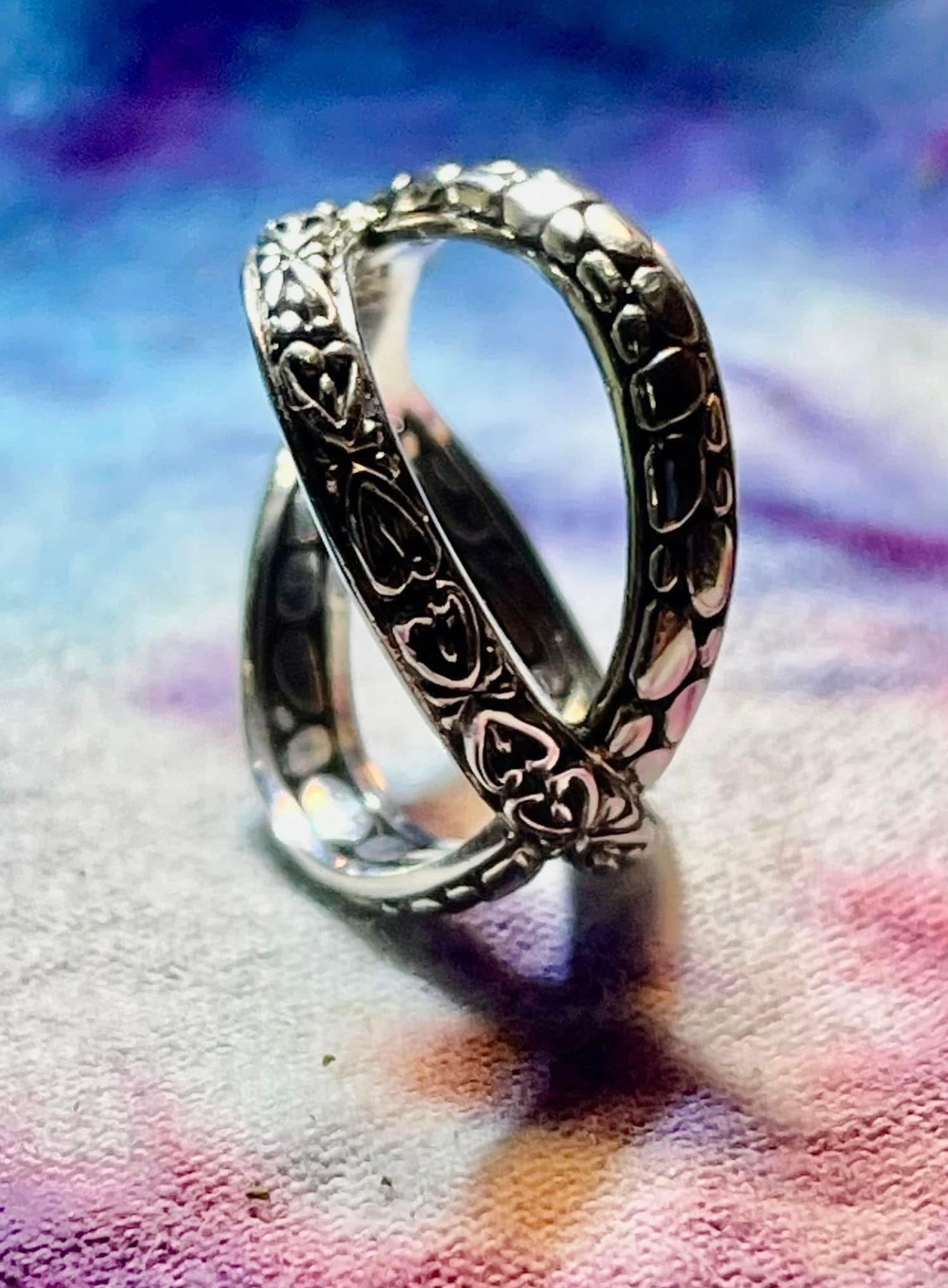 Sterling Silver “Criss-Cross” Ring, Size 7